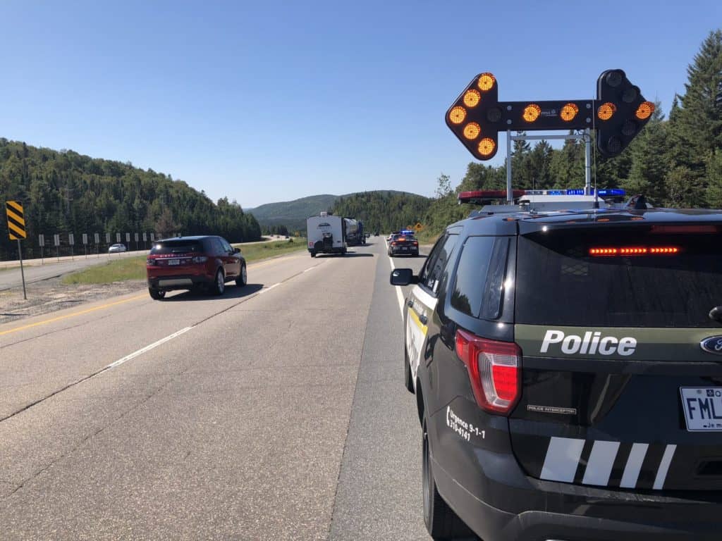 Forte présence policière sur les routes