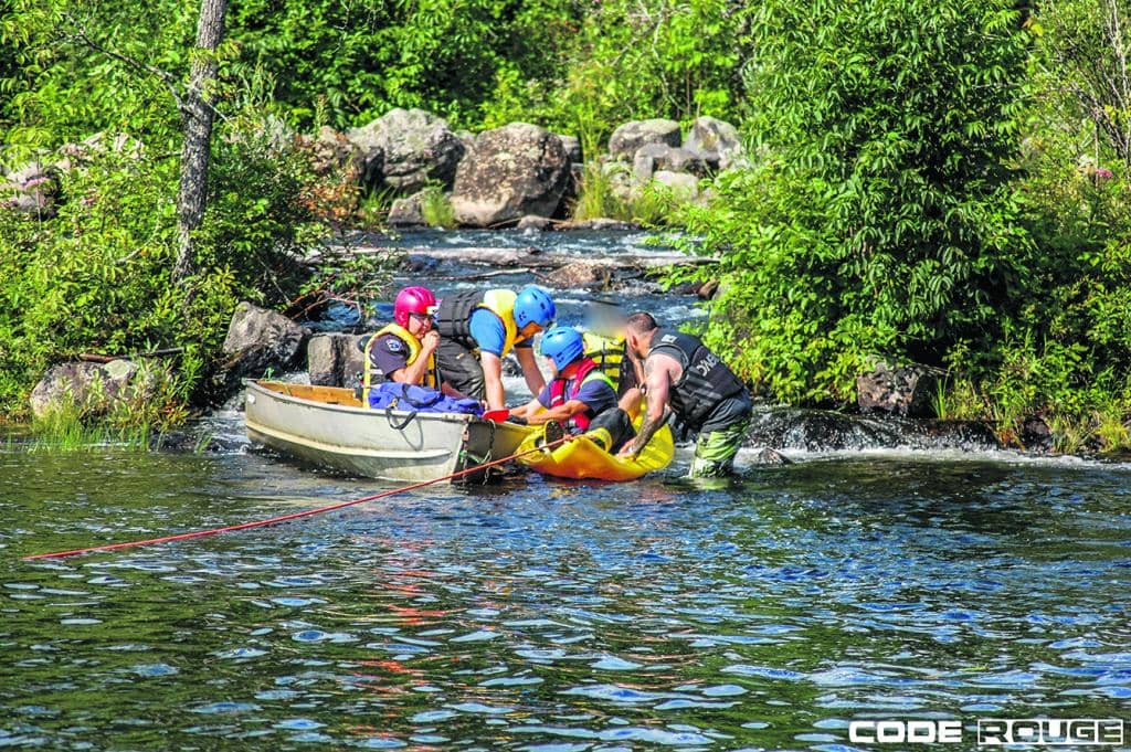 Sauvetage sur la rivière Kiamika