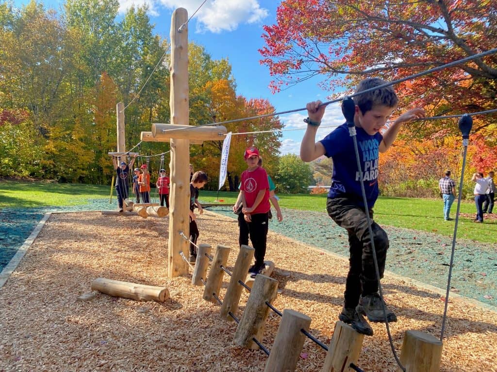 Inauguration du parcours d’hébertisme au parc Ernest-Léonard