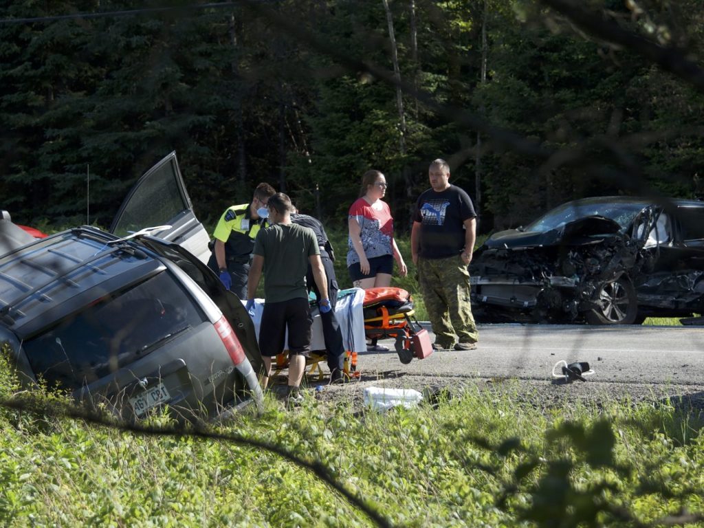 Grave accident sur la 117 au sud de Rivière-Rouge